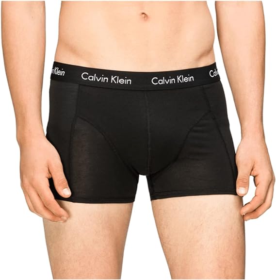 Calvin Klein Men's Cotton Stretch Trunks 3-Pack - Black/Black/Black