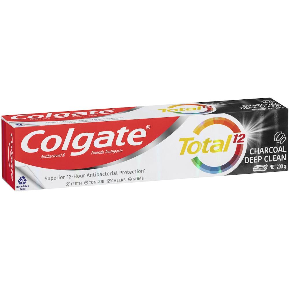 5 x Colgate Antibacterial Toothpaste Total Charcoal Deep Clean 200g