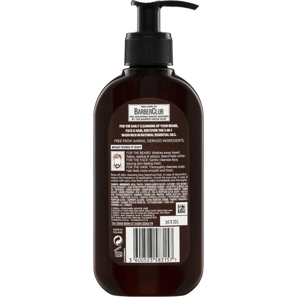 L'oreal Men Expert Barber Club 3-in-1 Wash 200ml