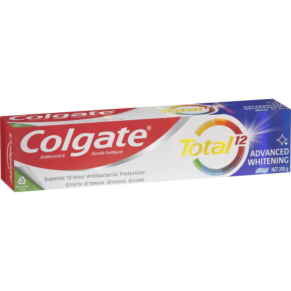 5 x Colgate Antibacterial Toothpaste Total Advanced Whitening 200g