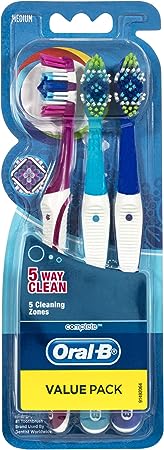 Oral B Toothbrush Complete 5 Way Clean Soft 3 Pack