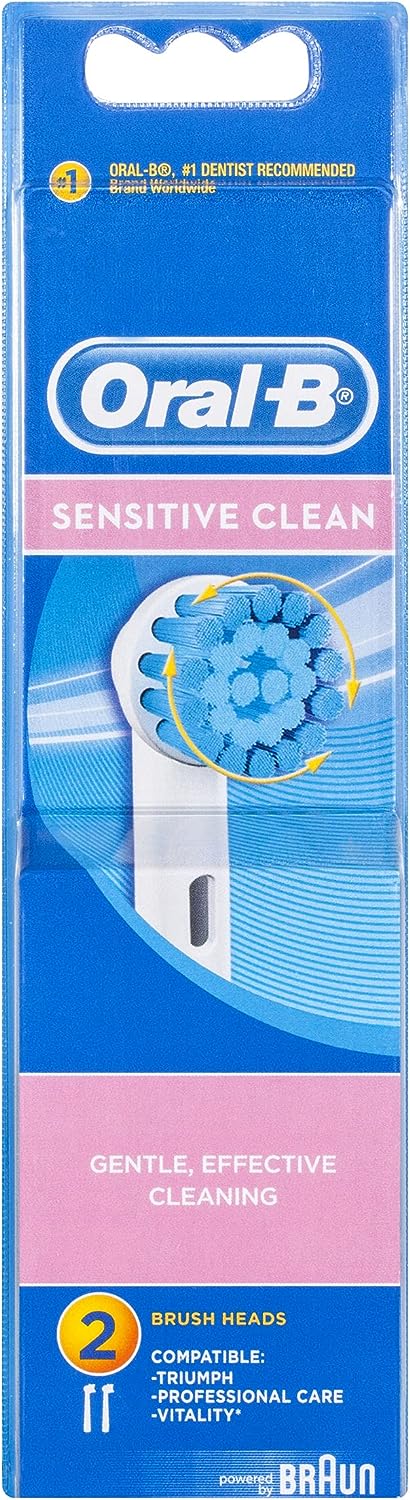 Oral B Power Toothbrush Clean Sensitive Refills 2 Pack