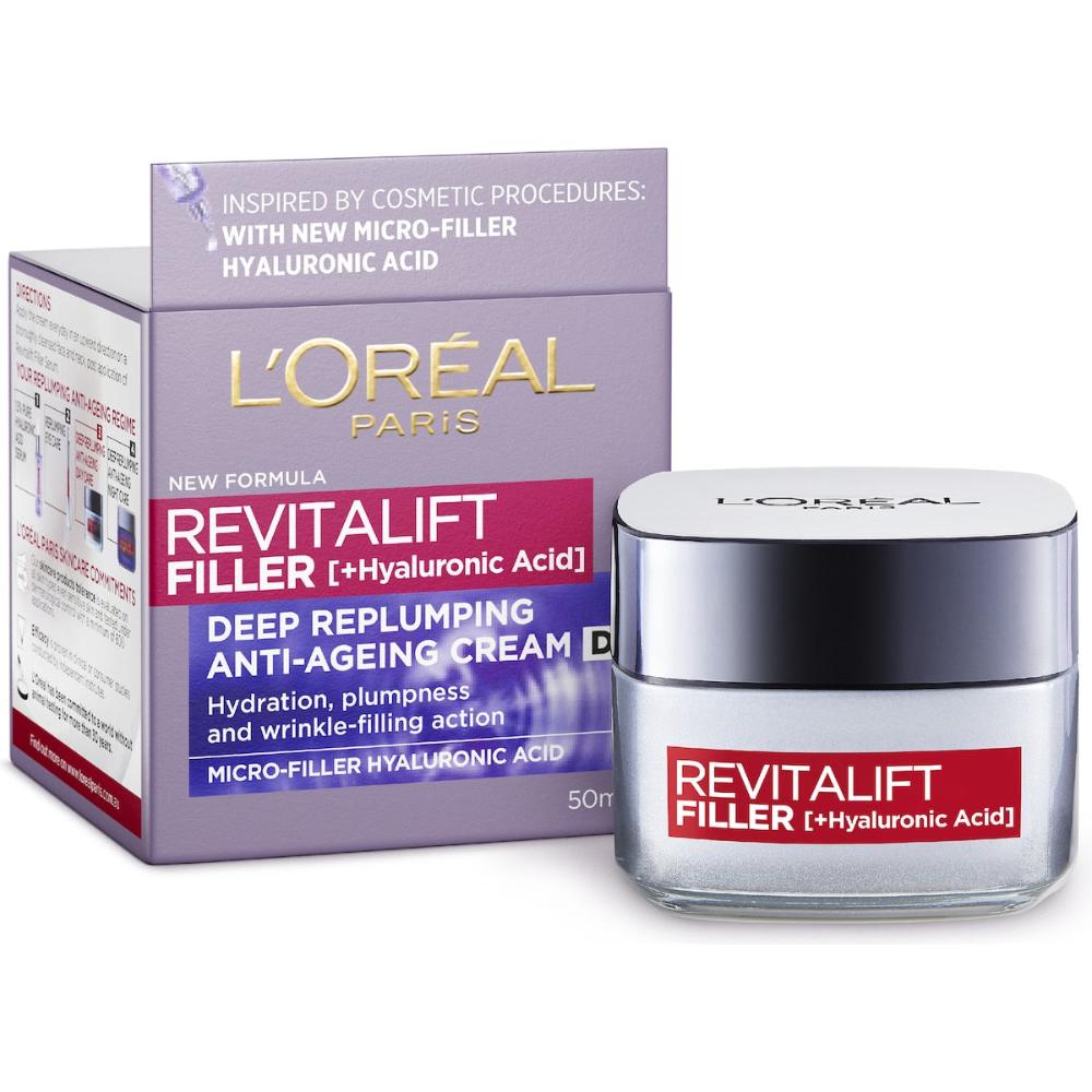 2 x L'oreal Paris Revitalift Filler Day Cream 50ml