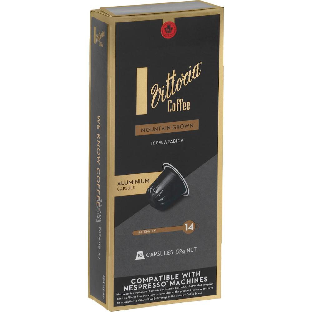 Vittoria Mountain Grown Nespresso Compatible Coffee Capsules 100 Pack