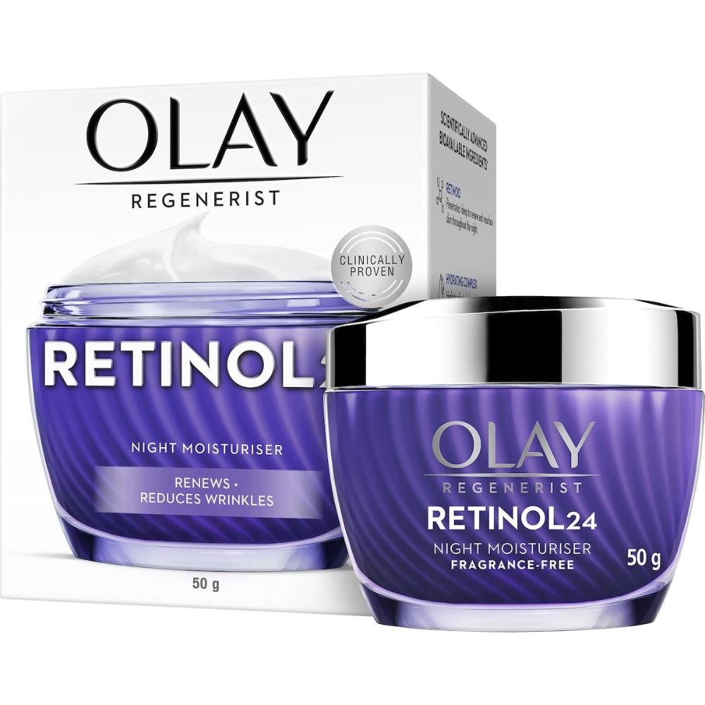 2 x Olay Regenerist Retinol 24 Night Moisturiser Face Cream 50g