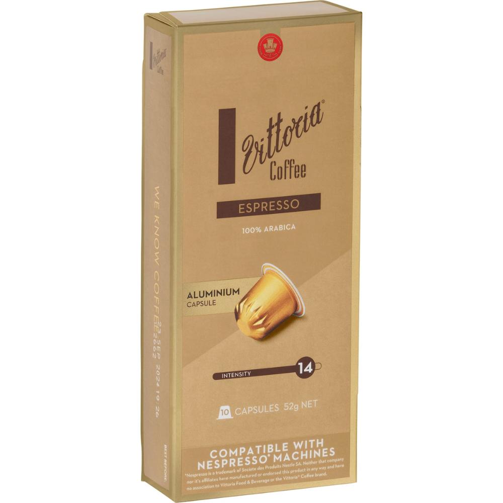 Vittoria Espresso Nespresso Compatible Coffee Capsules 100 Pack