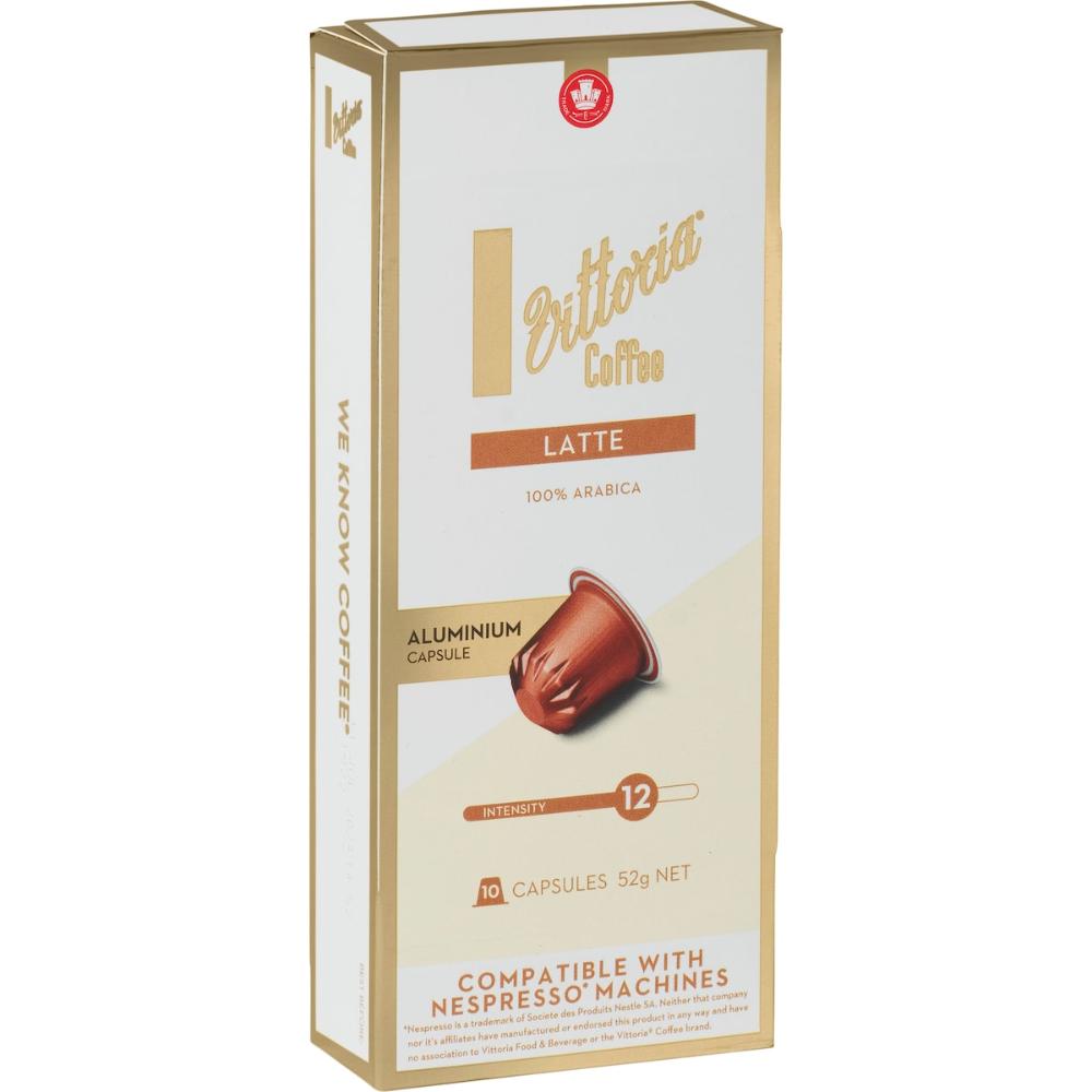 Vittoria Latte Nespresso Compatible Coffee Capsules 50 Pack