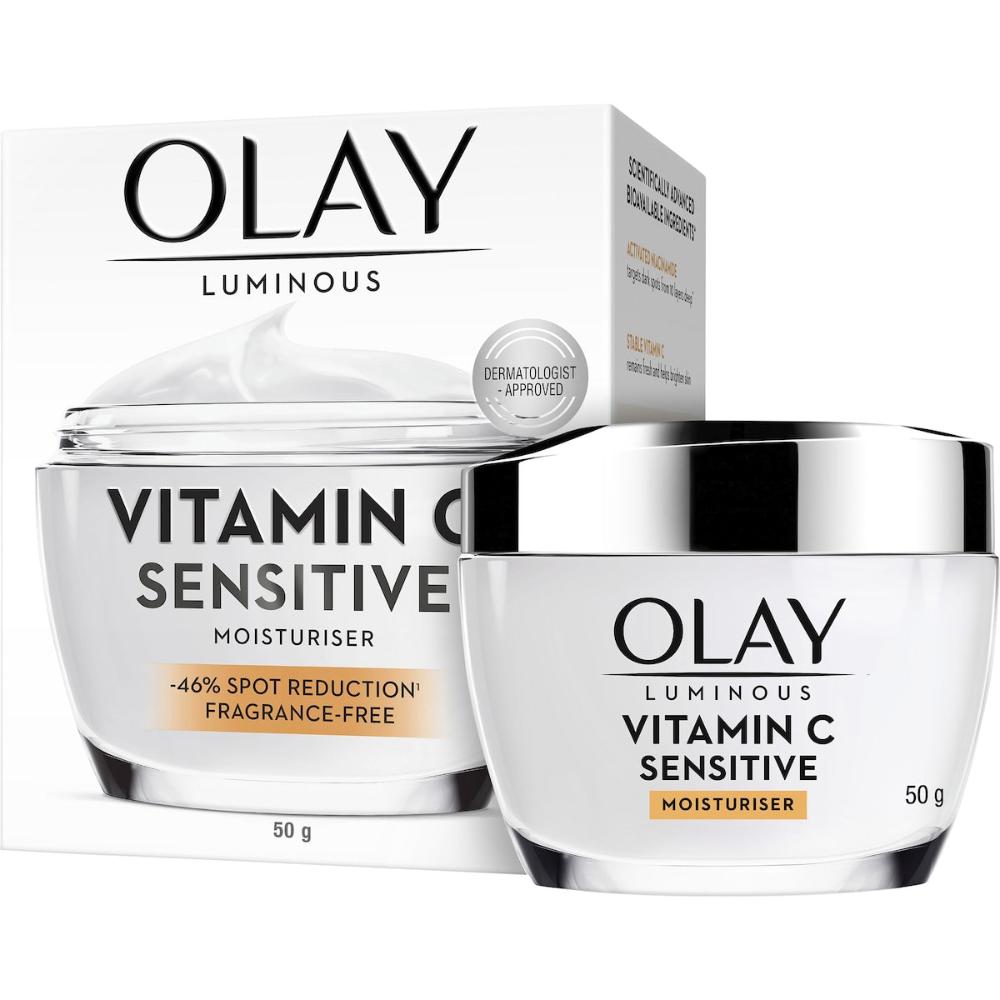 2 x Olay Luminous Vitamin C Moisturiser Sensitive 50g