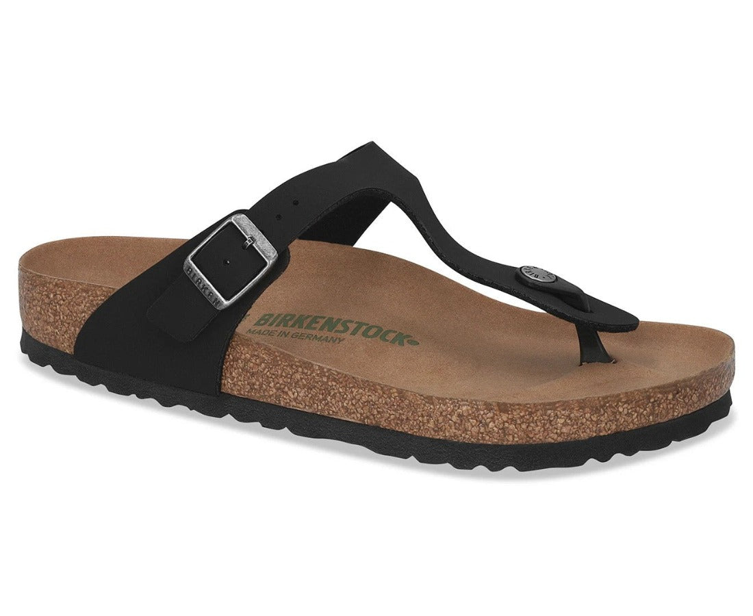 Birkenstock Unisex Gizeh Vegan Regular Fit Sandals - Black