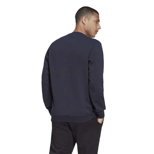 adidas Mens Essentials Feelcozy Sweatshirt - Navy/White