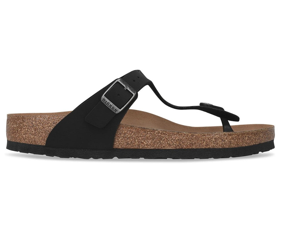 Birkenstock Unisex Gizeh Vegan Regular Fit Sandals - Black