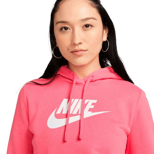 Nike Womens Sportswear Club Fleece Pullover Hoodie - Pink