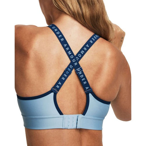 Under Armour Womens HeatGear Infinity Mid Covered Sports Bra -  Blue