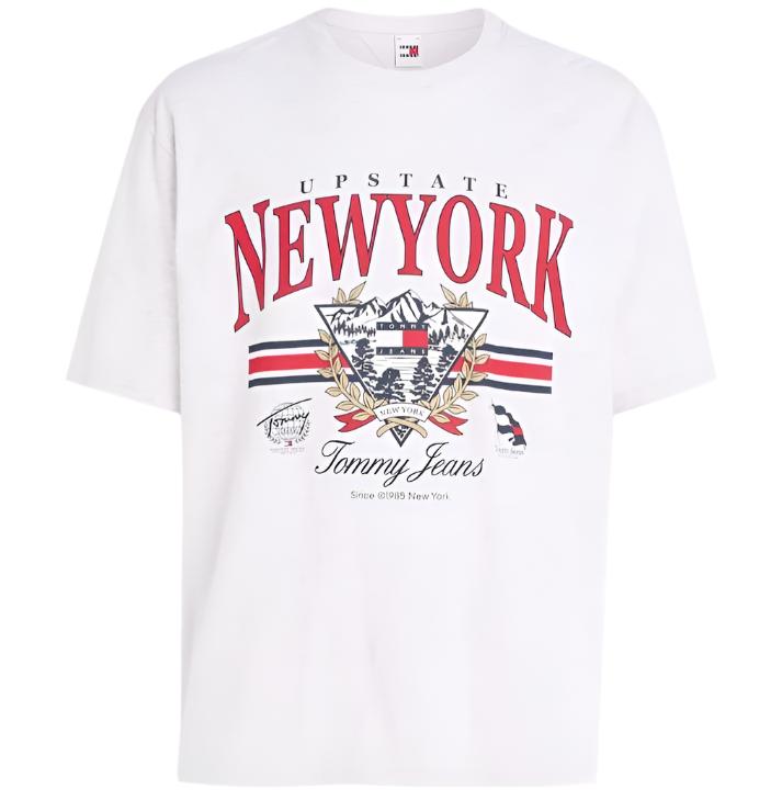 Tommy Hilfiger Men's Tommy Jeans Prep Explorer Oversized T-Shirt Tee - Silver Grey