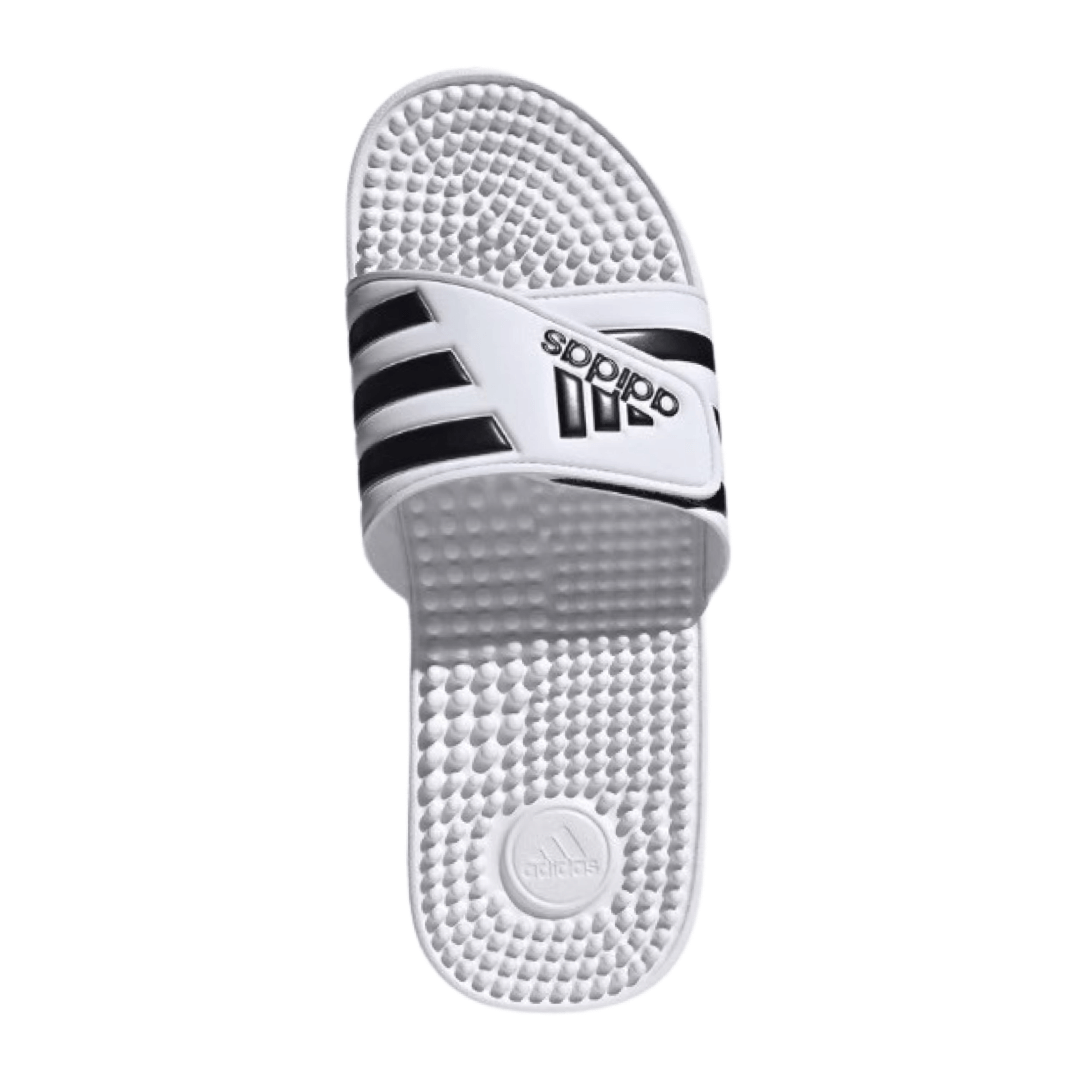 Adidas Men's Adissage Slides - Cloud White / Core Black / Cloud White