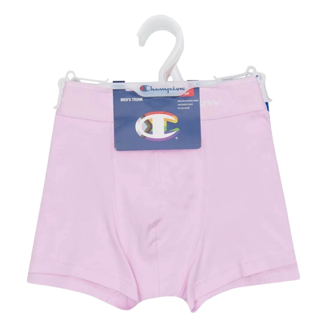 Champion Men's Athletic Cotton Trunk 3 Pack - Pink/Blue Believer/ Dance Monkey