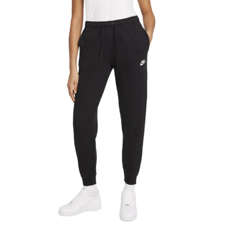 Nike Women's Sportswear Essential Fleece Mid Rise Pants - Black/White