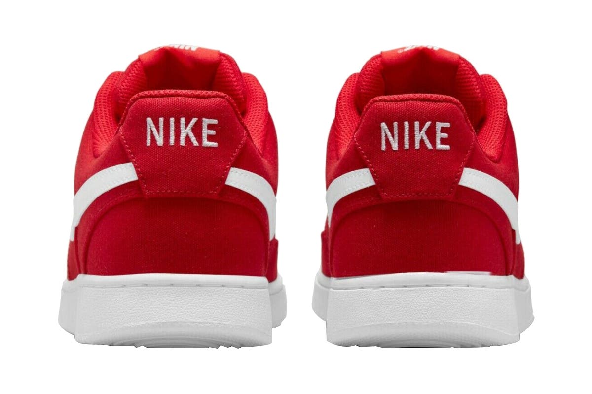 Nike Men's Court Vision Low Canvas Casual Shoes - University Red/White