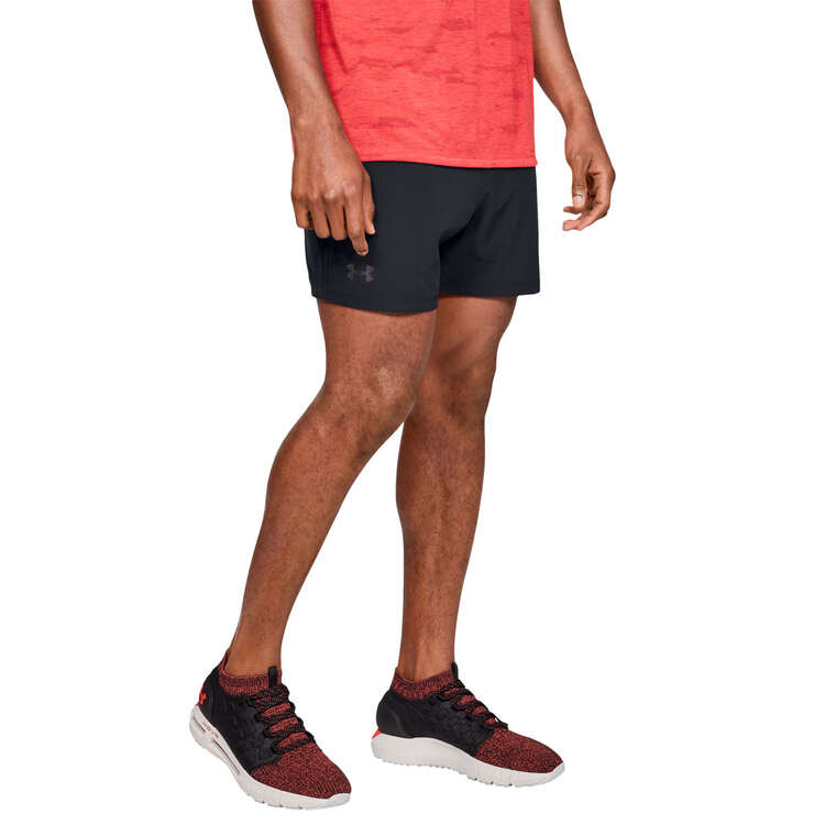 Under Armour Mens Lightweight Qualifier 5-inch Woven Training Shorts - Black