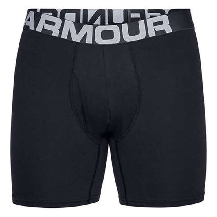 Under Armour Mens Charged Cotton 6-inch Underwear 3 Pack - Black