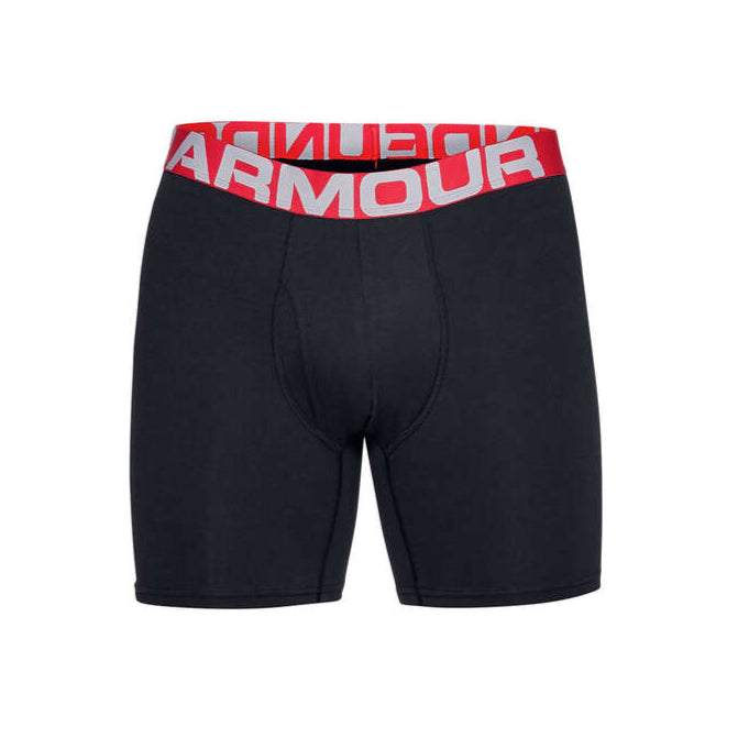 Under Armour Mens Charged Cotton 6-inch Underwear 3 Pack - Black