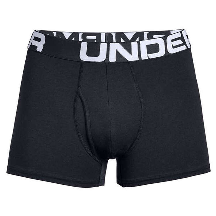 Under Armour Mens Charged Cotton 3-inch Underwear 3 Pack - Black