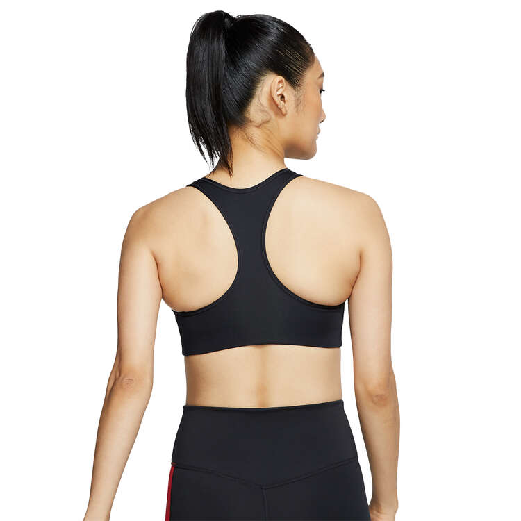 Nike Womens Dri-FIT Swoosh Medium Support Sports Bra - Black