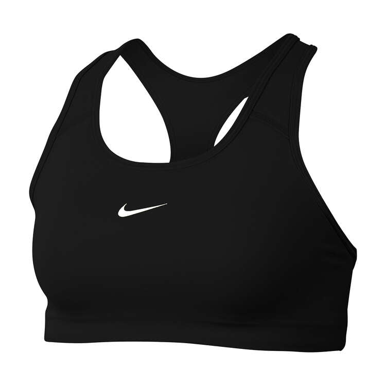 Nike Womens Dri-FIT Swoosh Medium Support Sports Bra - Black