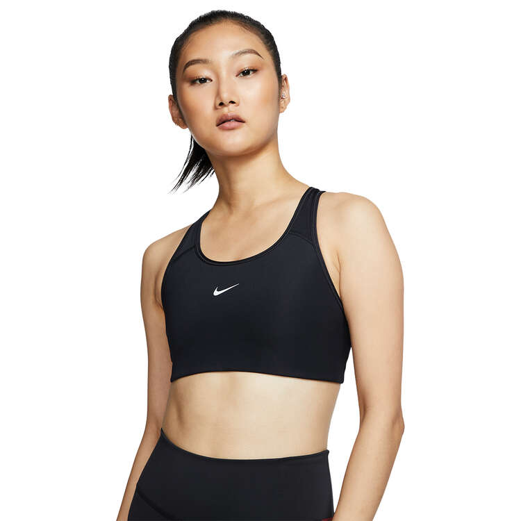 Nike Womens Dri-FIT Swoosh Medium Support Sports Bra - Black