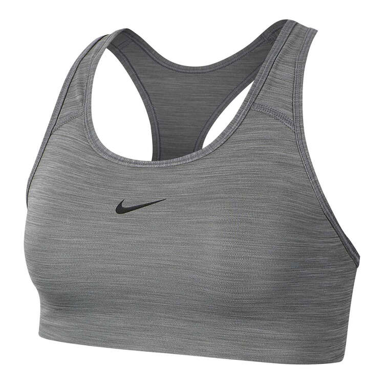 Nike Womens Dri-FIT Swoosh Medium Support Sports Bra - Grey