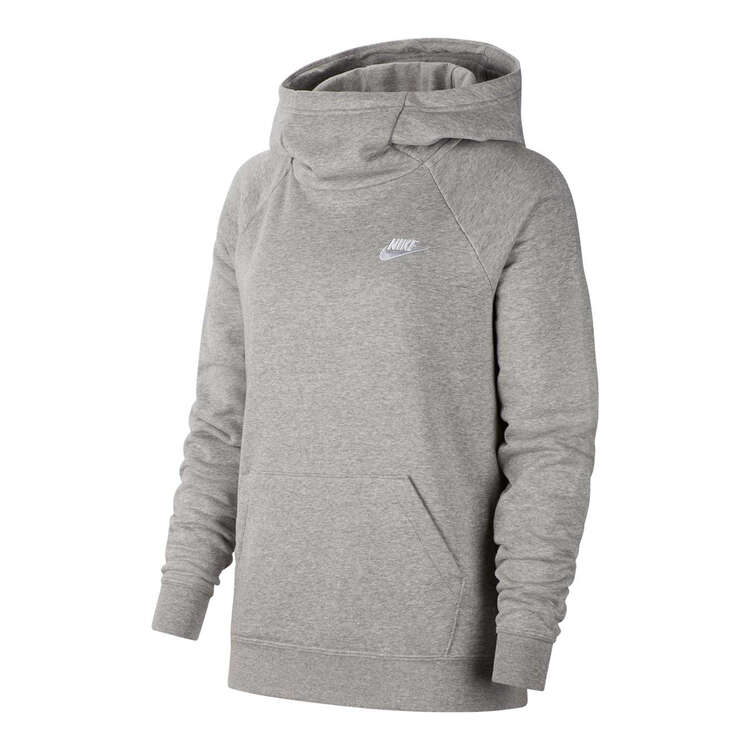 Nike Womens Sportswear Essentials Funnel Neck Fleece Hoodie - Grey