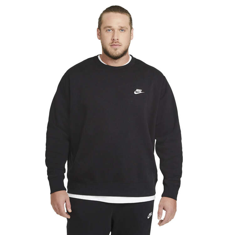 Nike Sportswear Mens Club Fleece Sweatshirt - Black/White