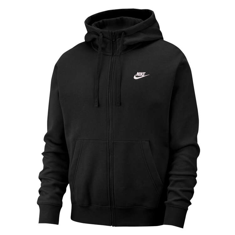 Nike Mens Sportswear Club Fleece Full-Zip Hoodie - Black