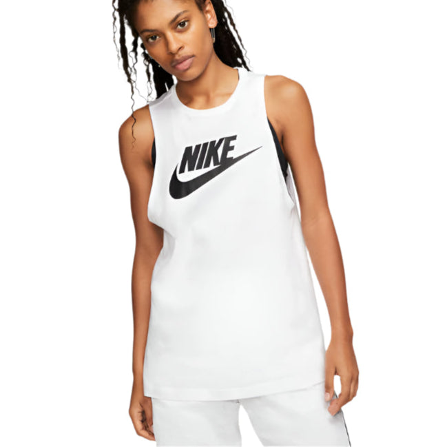 Nike Womens Sportswear Muscle Cotton Tank - White