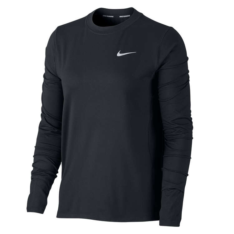 Nike Womens Dri-FIT Element Crew Long Sleeve Top - Black