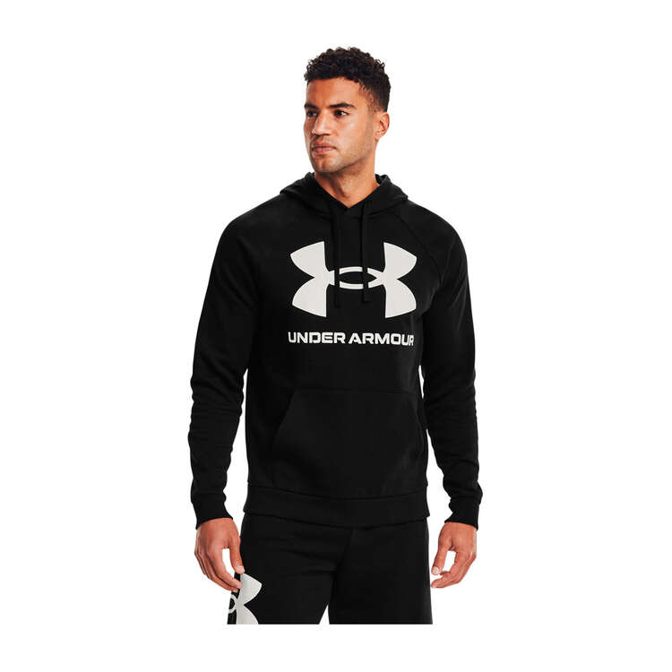 Under Armour Mens Rival Big Logo Hoodie - Black