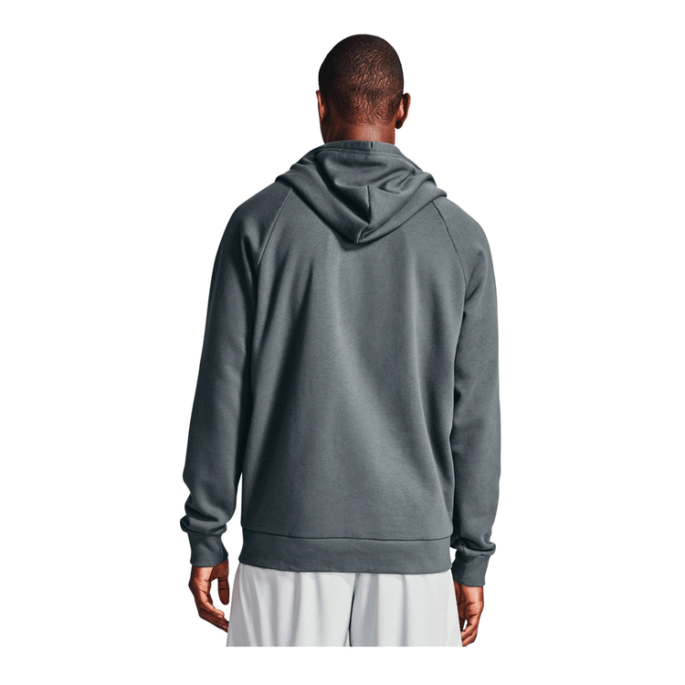 Under Armour Mens Rival Full Zip Cotton Hoodie - Grey