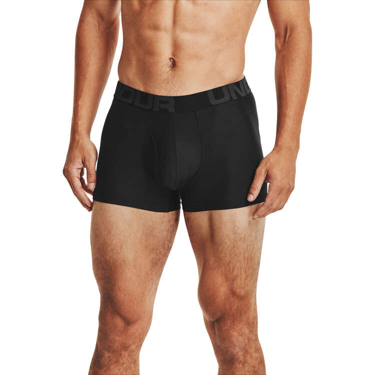 Under Armour Mens UA Tech 3-inch Underwear 2 Pack - Black