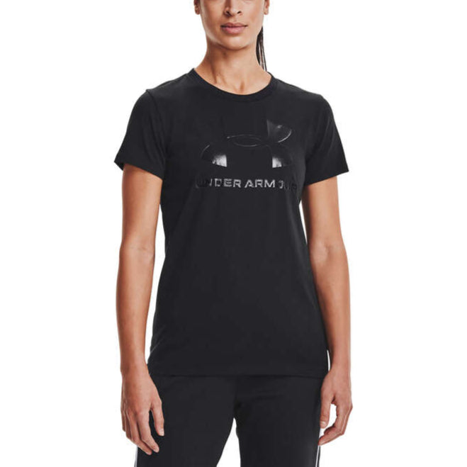 Under Armour Womens Super-Soft Sportstyle Logo Tee - Black