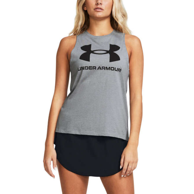 Under Armour Womens Cotton Blend Live Sportstyle Training Tank - Grey