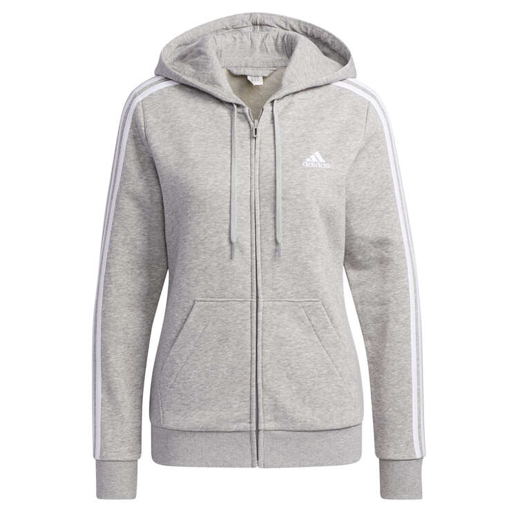 adidas Womens Essentials Full Zip Hoodie - Grey