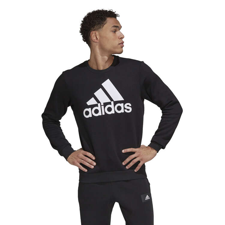 adidas Mens Essentials Big Logo Sweatshirt - Black