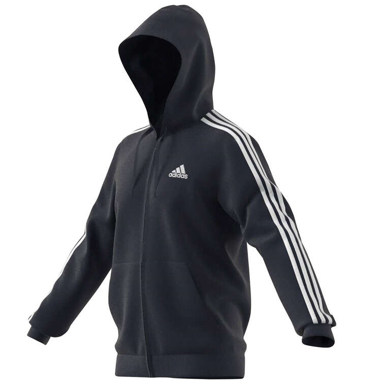 adidas Mens Essentials Fleece 3-Stripes Hoodie - Navy