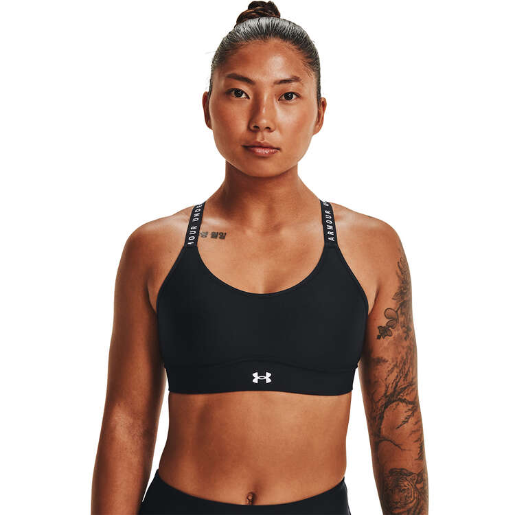 Under Armour Womens Infinity Mid Support Covered Sports Bra - Black