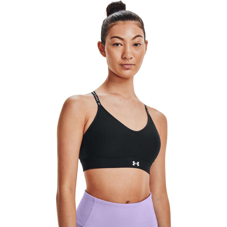 Under Armour Womens HeatGear Infinity Low Covered Sports Bra - Black