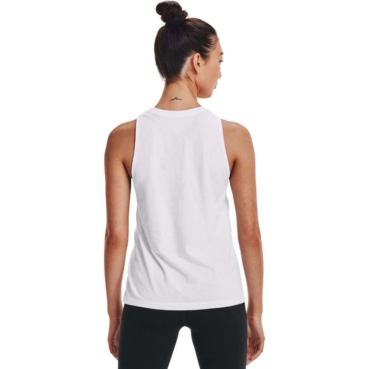 Under Armour Womens Ultra-Soft Graphic Muscle Tank - White