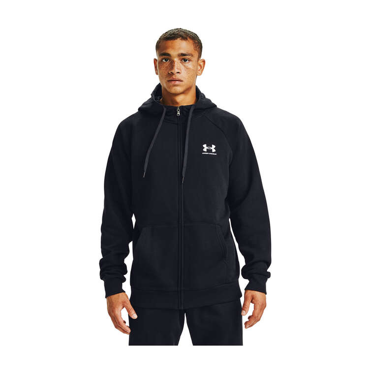 Under Armour Mens Rival Fleece Full-Zip Hoodie - Black