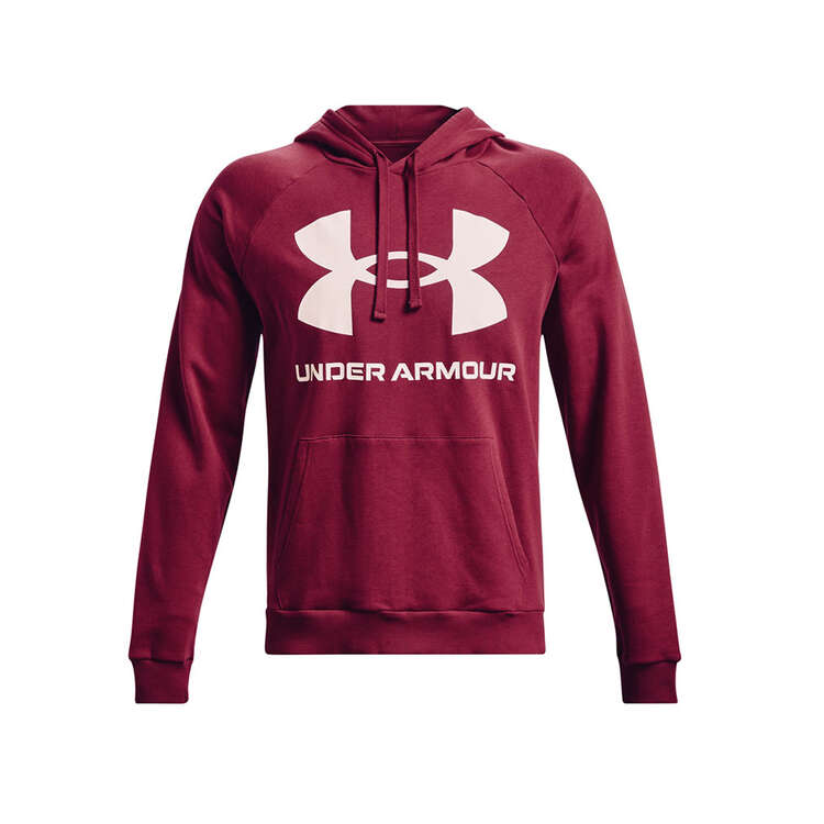 Under Armour Mens Rival Fleece Big Logo Hoodie - Red