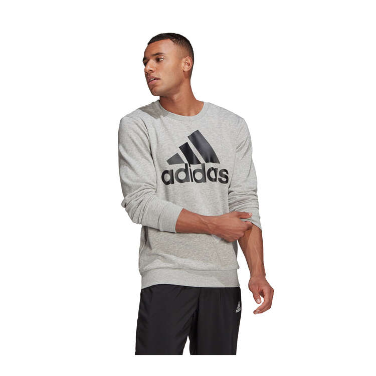 adidas Mens Essentials Big Logo Sweatshirt - Grey