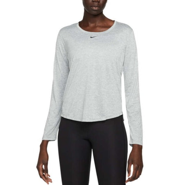 Nike Womens Dri-FIT One Standard Longsleeve Top - Grey